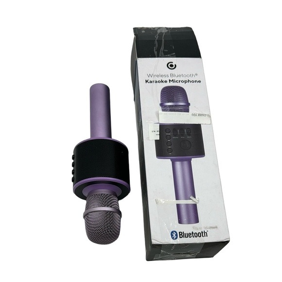 Wireless Bluetooth Karaoke Microphone w Built-in Speakers & HD Recording - Picture 1 of 3
